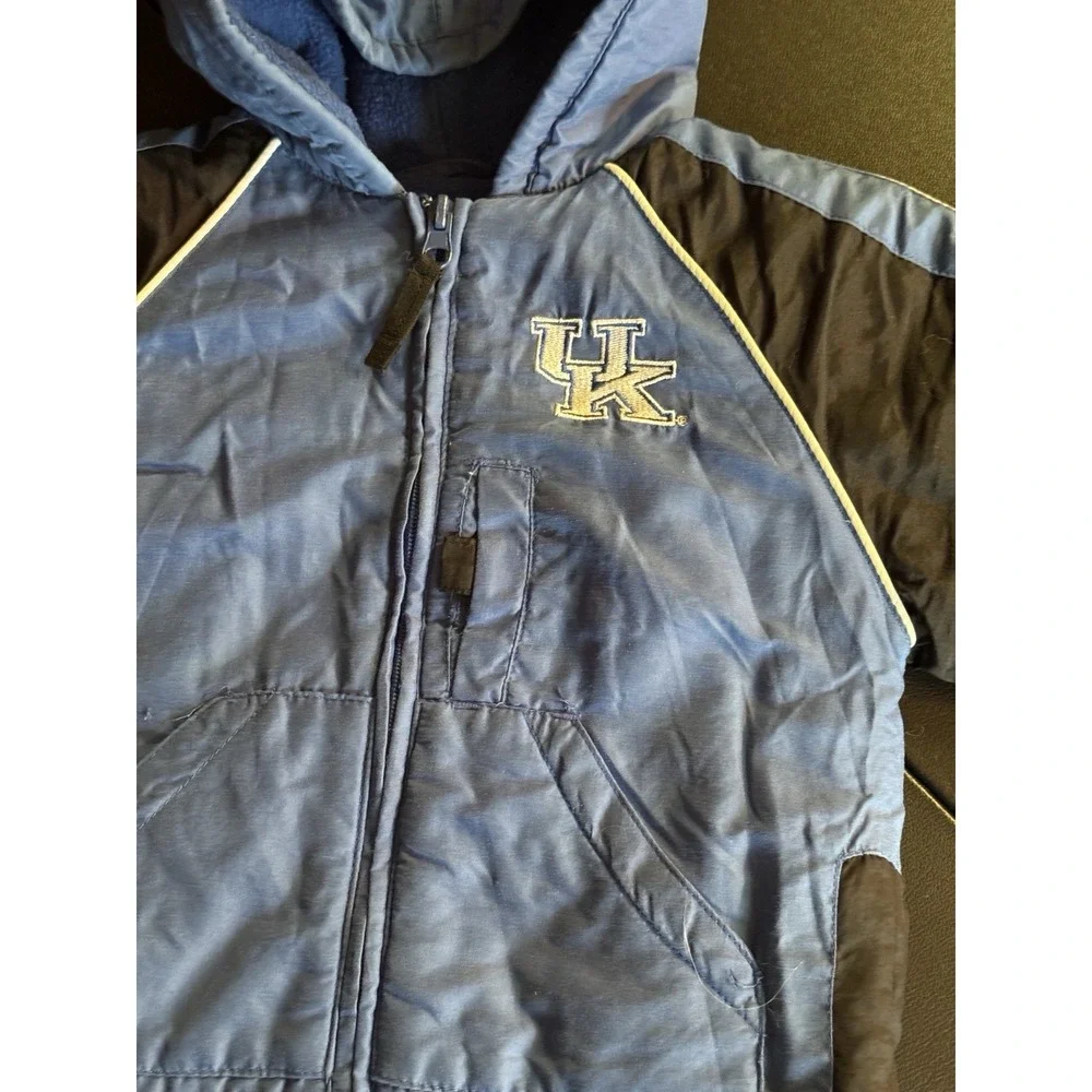 Starter Kentucky Wildcats Baby Puffer Jacket 12M Blue Hooded Full Zip